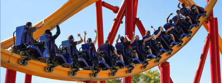 Six Flags Magic Mountain Theme Park, California, USA