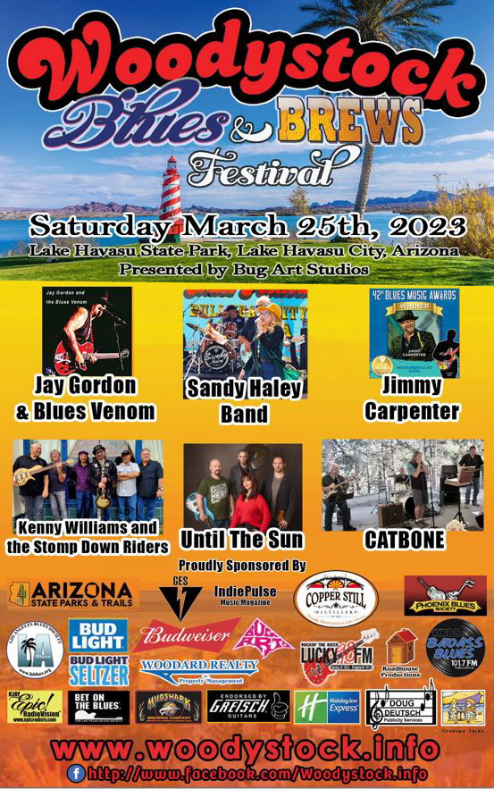 2023 Woodystock Blues & Brews Festival Debuts In Lake Havasu City! Great Lineup, Cool Blues on Lake Havasu!